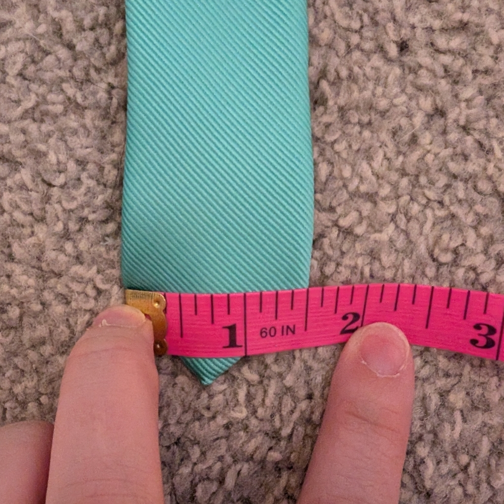 JF J.Ferrar Turquoise Men's Tie - Picture 8 of 8